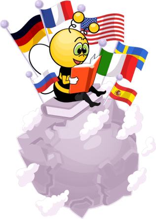 Bee with a globe